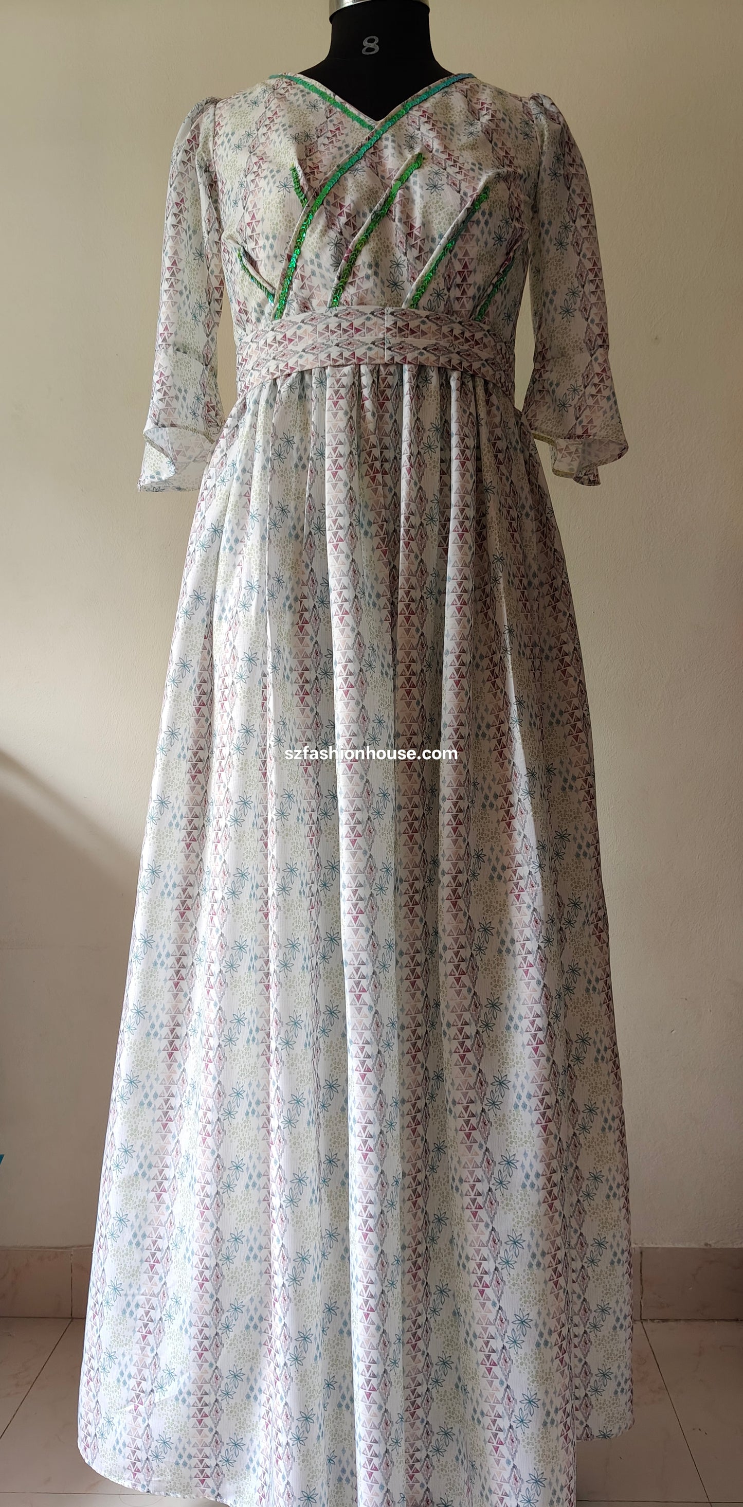 Long floral dress - Long Sleeves - gown for women party wear | cocktail gowns | long party dresses for women