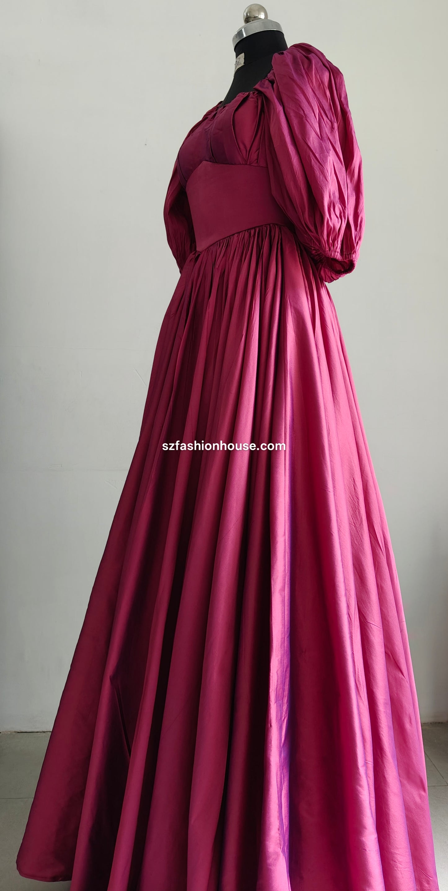 Magenta evening gown- long gown for women | party wear gown