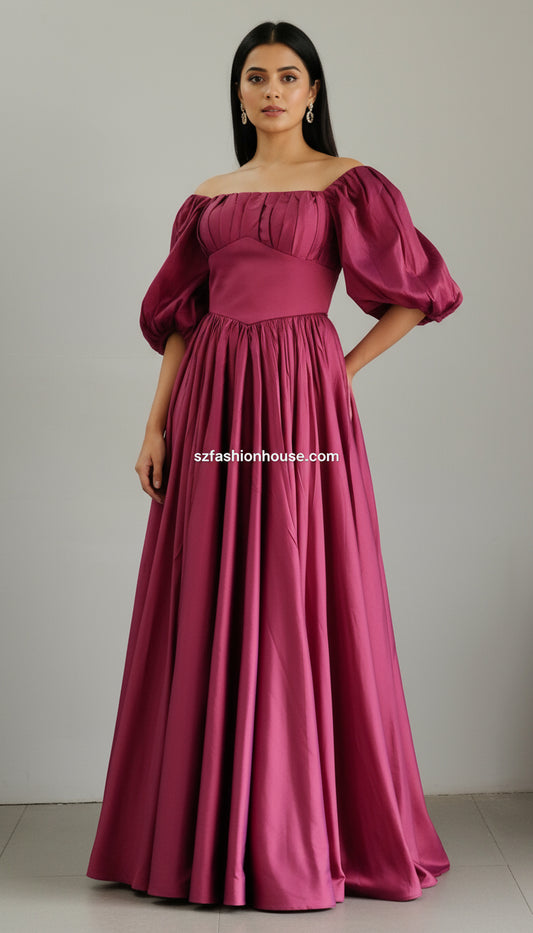 Pink dress - long gown for women | party wear gown