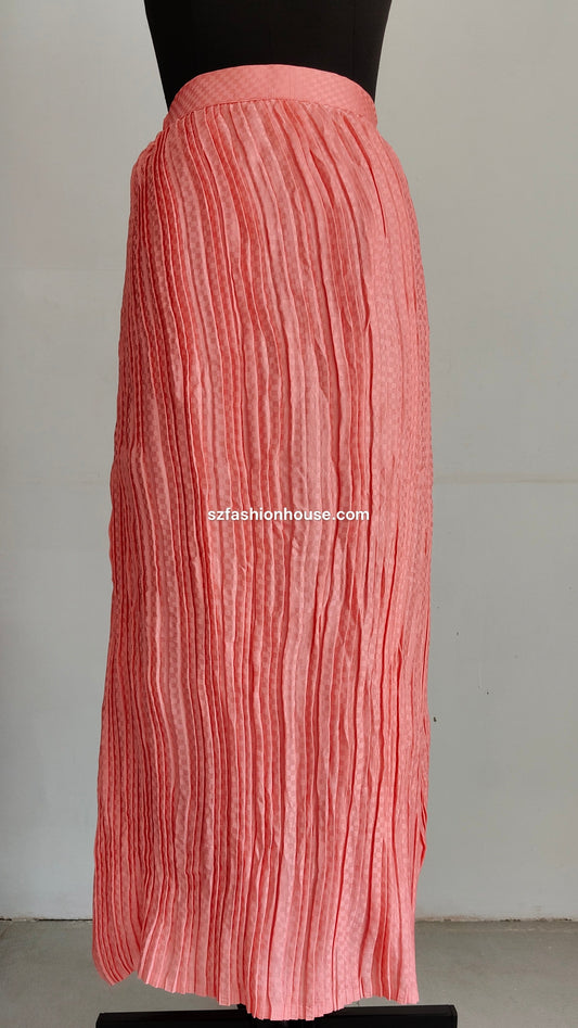 Pink pleated skirt - formal dress wear for ladies
