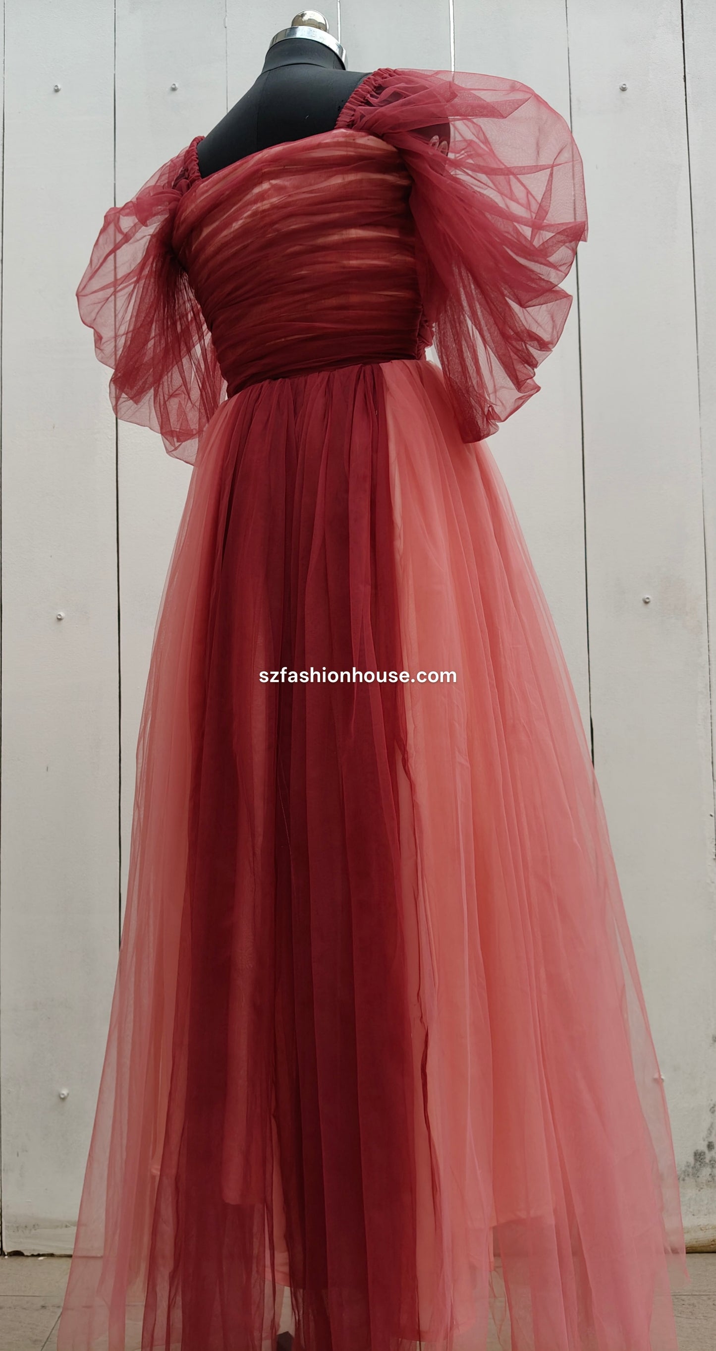 Red evening gown 
