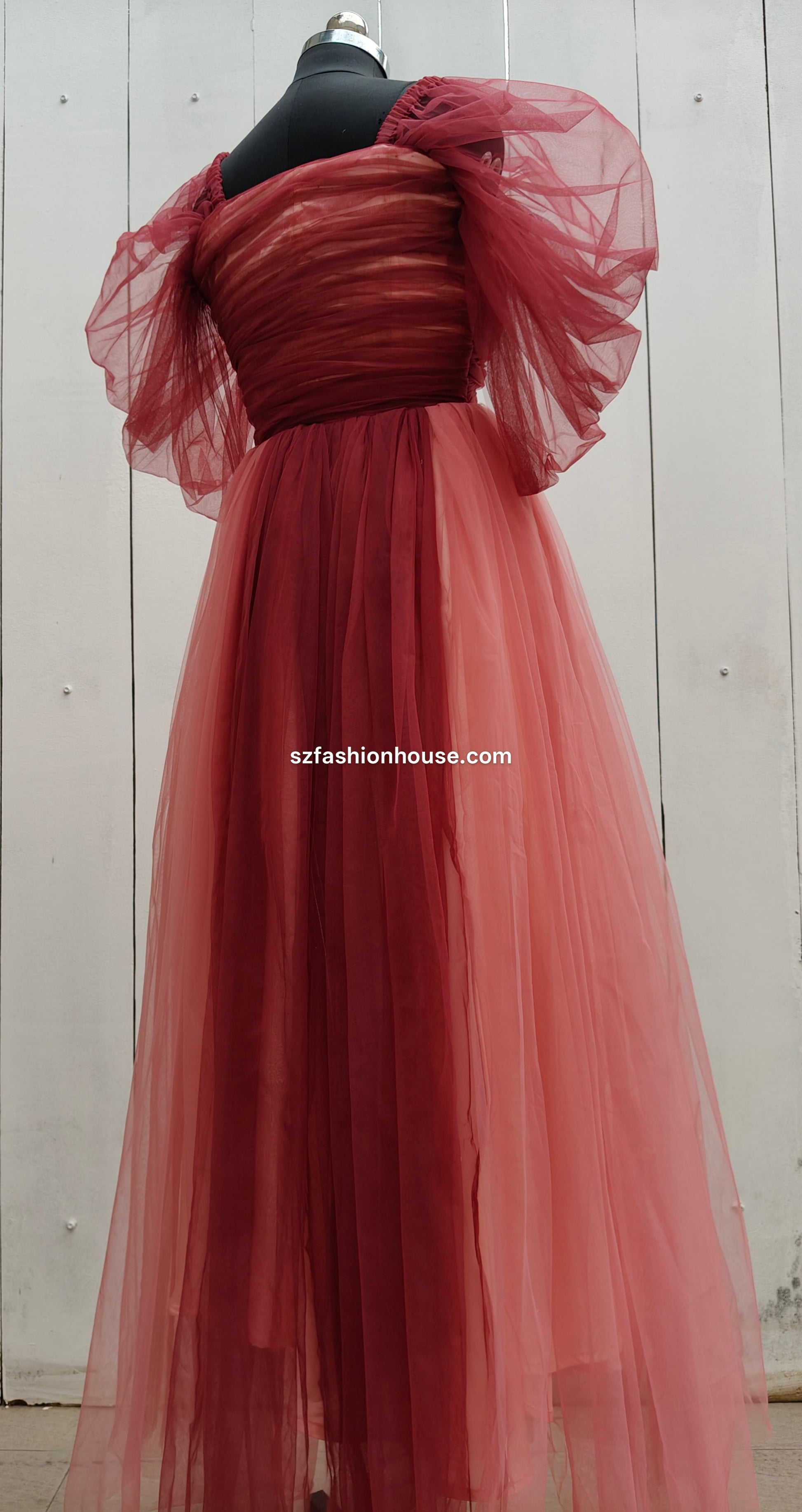Red evening gown 