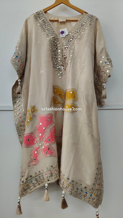 Decorative traditional outfit with floral patterns 